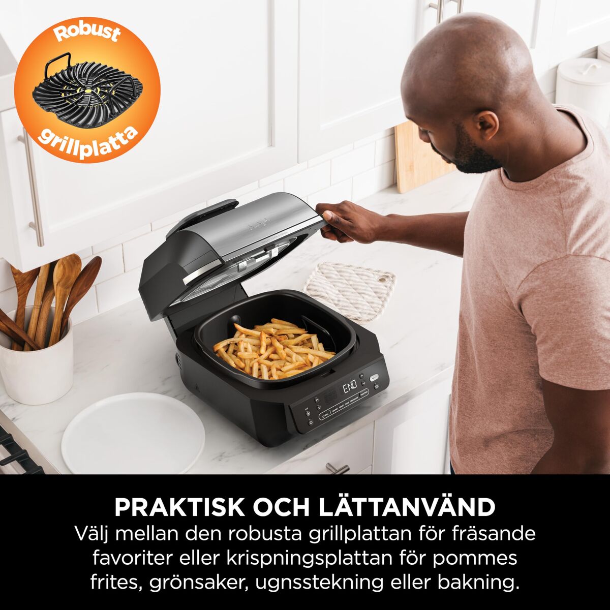 Barbecue Portable NINJA AG351EU 5EN1 Métal Acier inoxydable