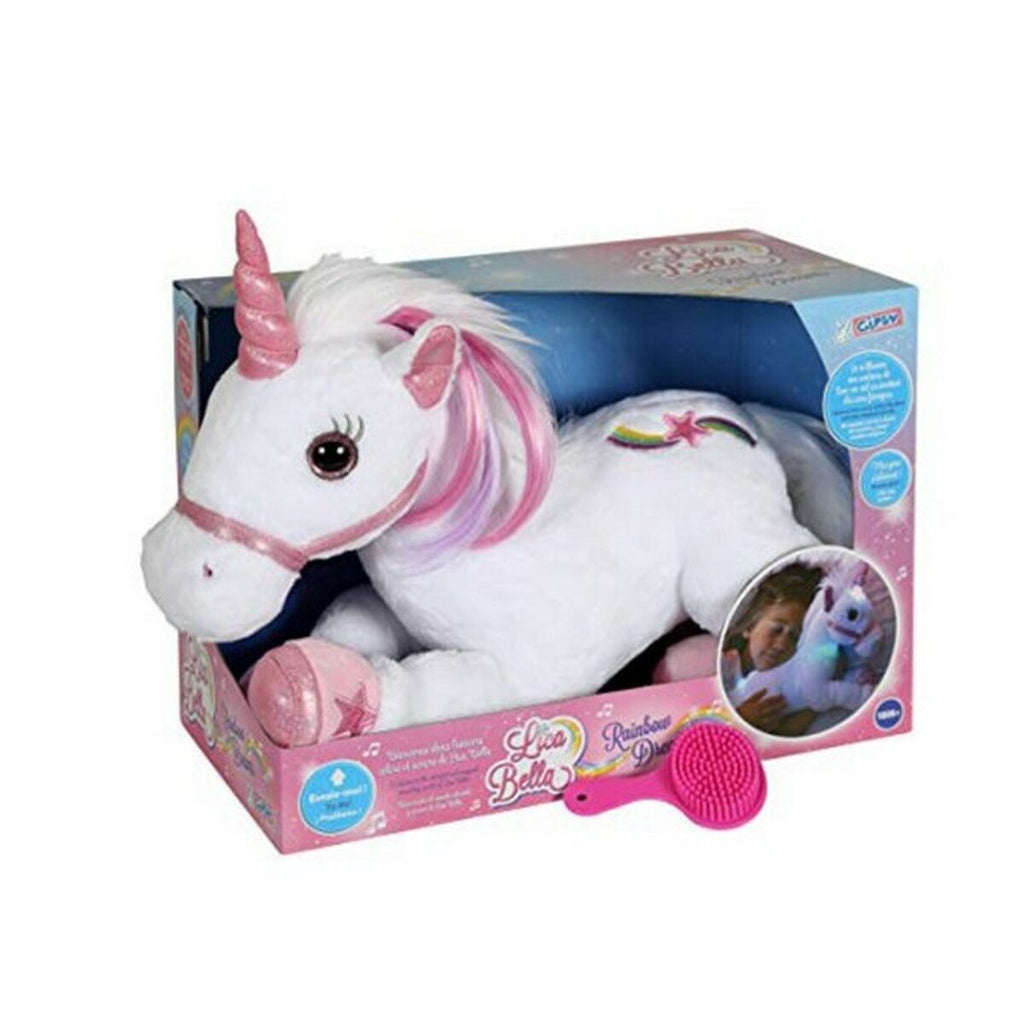Jouet Peluche Lica Bella Gipsy Unicorn Blanc Plastique