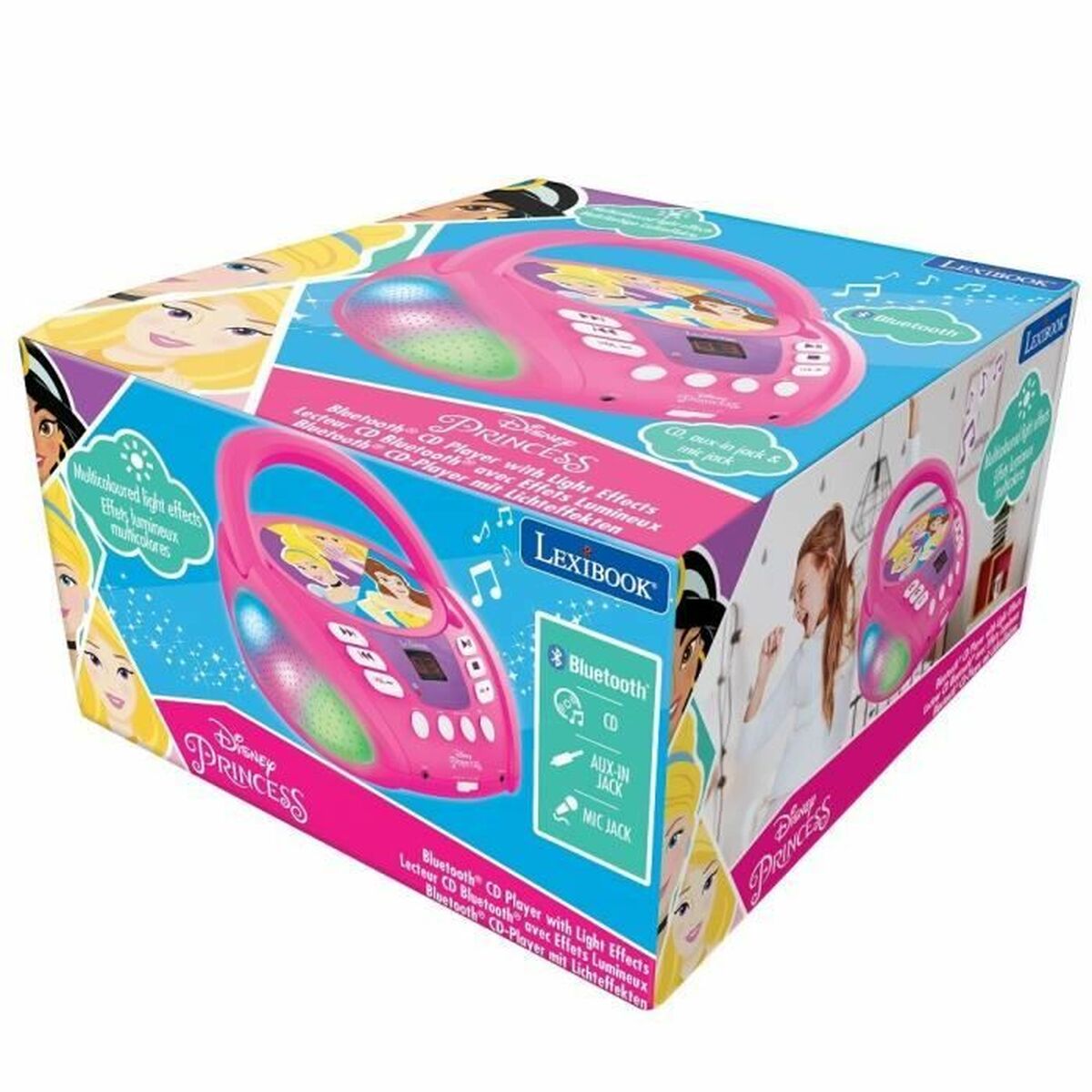 Radio-CD Bluetooth MP3 Lexibook PRINCESA DE DISNEY Bluetooth 5.0