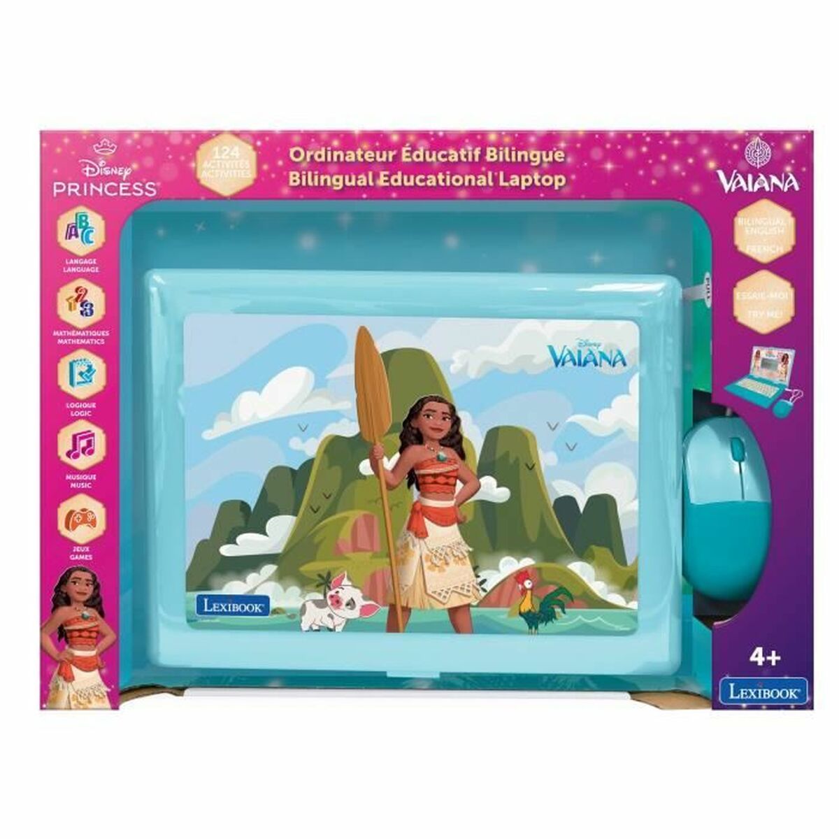 Ordinateur-jouet Lexibook Vaiana 26 x 5 x 34 cm Français Anglais
