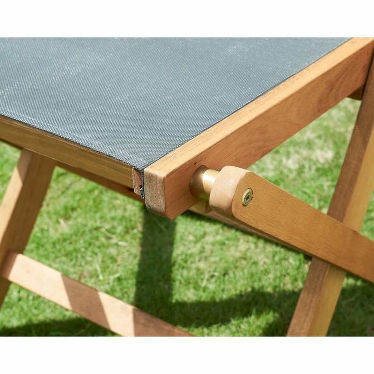 Chaise de jardin Acacia Gris 50 x 57 x 90 cm (4 Pièces)