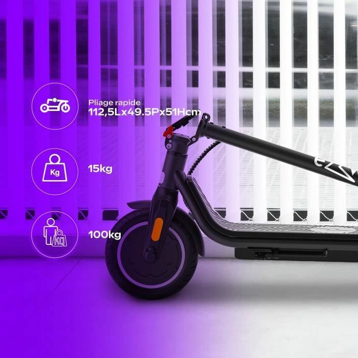 Trottinette Électrique EZWAY Noir 450 W 25 km/h