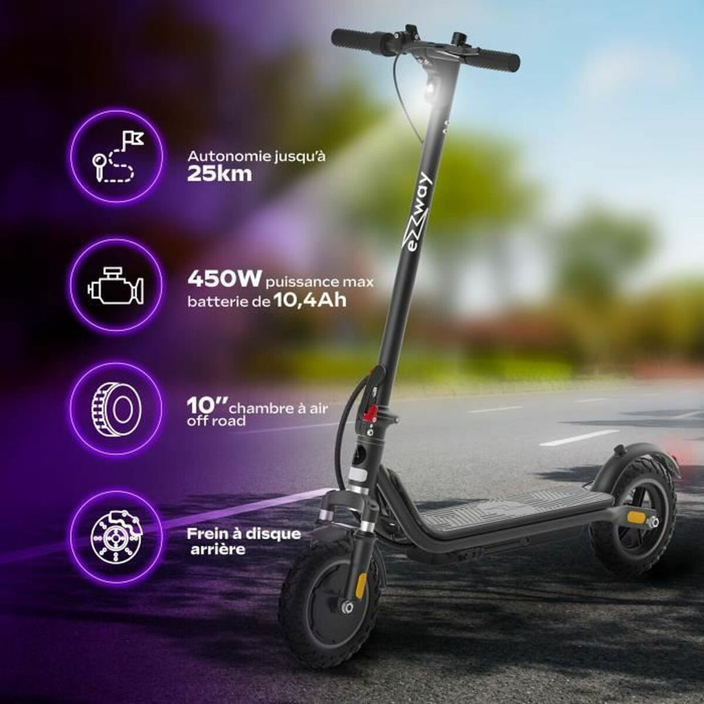 Trottinette Électrique EZWAY Noir 450 W 25 km/h
