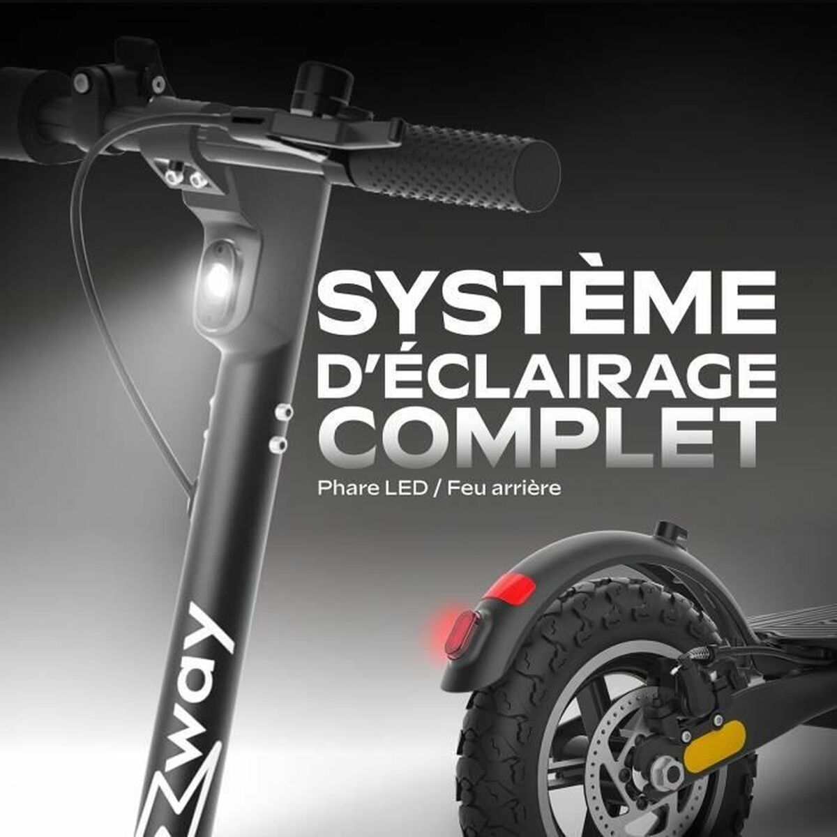 Trottinette Électrique EZWAY Noir 450 W 25 km/h