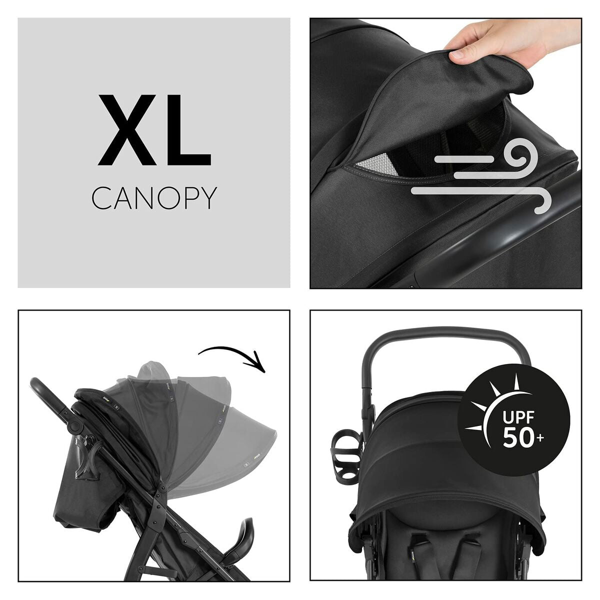 Poussette pour bébé Hauck Noir
