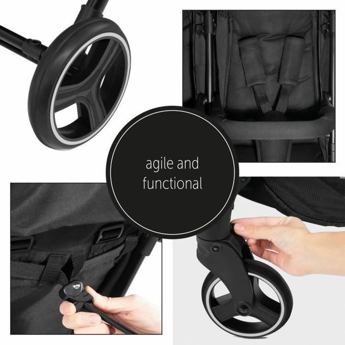 Poussette pour bébé Hauck Noir