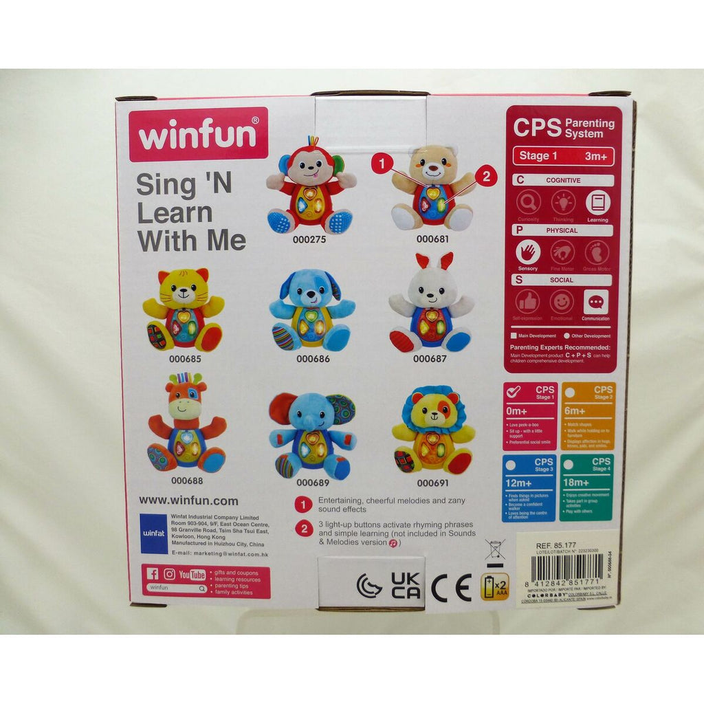 Peluche sonore Winfun Girafe 18 x 19 x 8,5 cm (6 Unités)