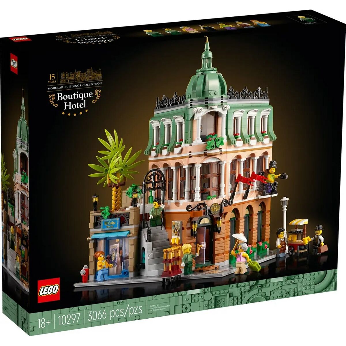 Set de construction Lego Icons 10297 Boutique Hotel Noir 3066 Pièces