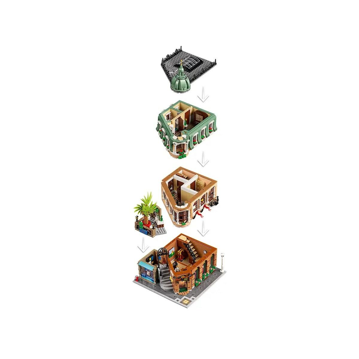 Set de construction Lego Icons 10297 Boutique Hotel Noir 3066 Pièces