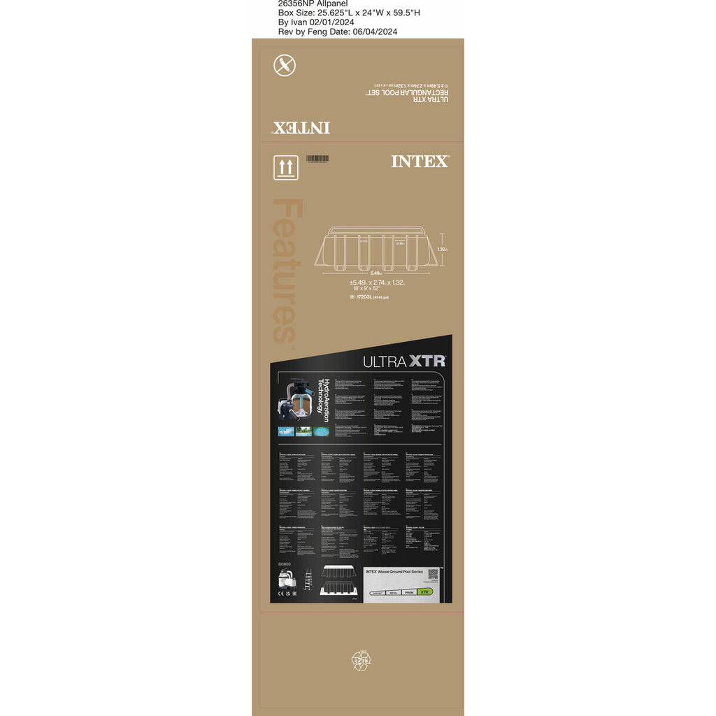 Piscine Démontable Intex Ultra XTR 549 x 274 x 132 cm 17.203 l Rectangulaire