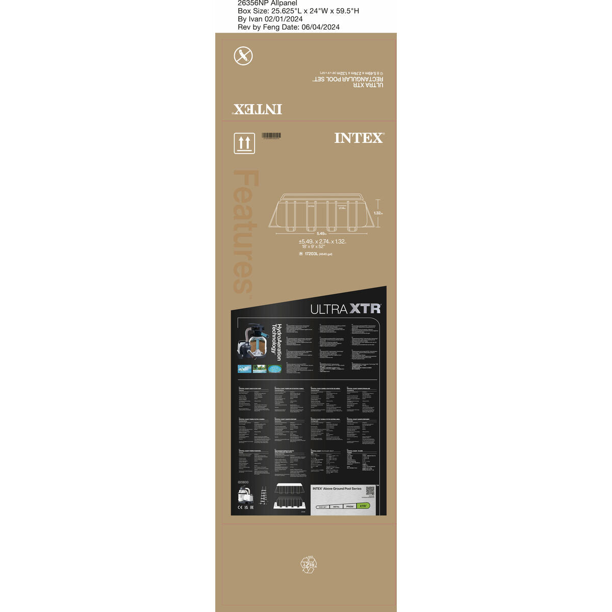 Piscine Démontable Intex Ultra XTR 549 x 274 x 132 cm 17.203 l Rectangulaire
