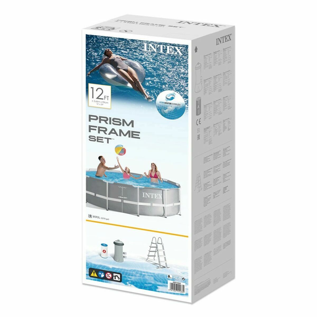 Piscine Démontable Intex Prism Frame 366 x 99 x 366 cm 366 x 99 cm 8592 l