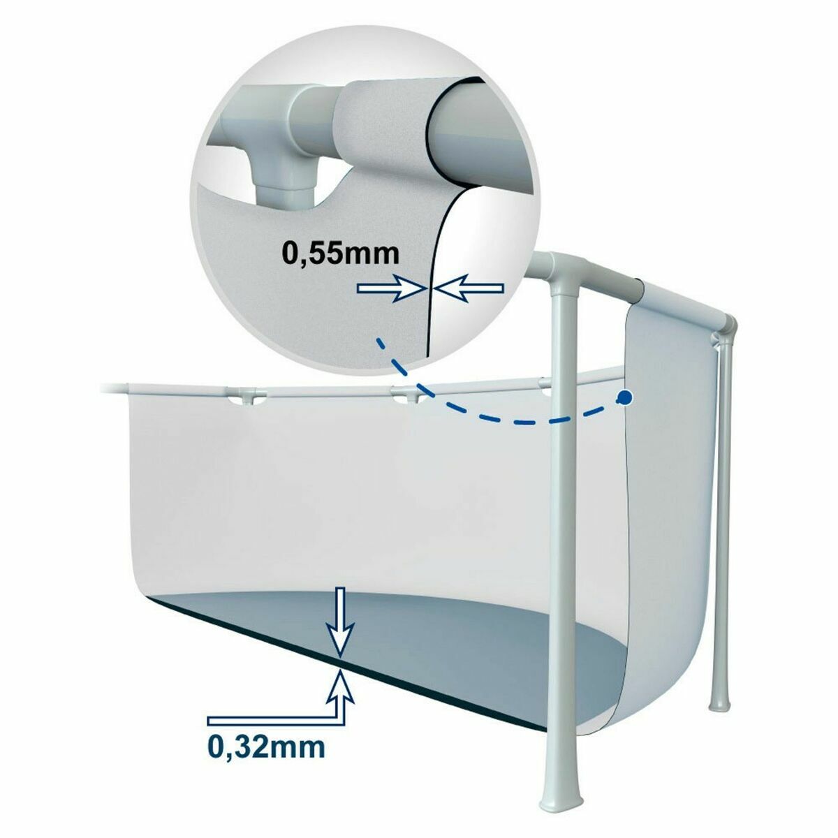 Piscine Démontable Intex Prism Frame 366 x 99 x 366 cm 366 x 99 cm 8592 l