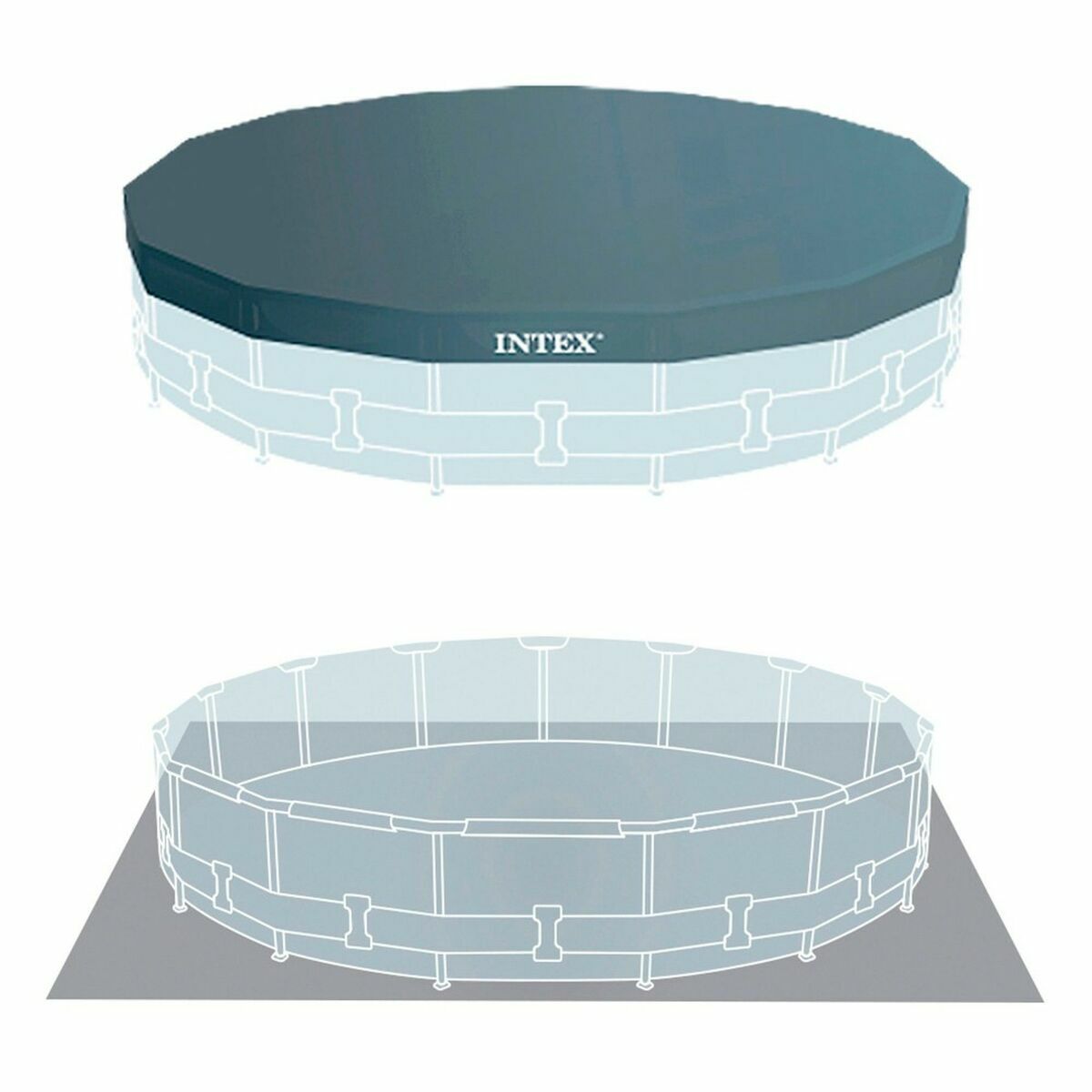 Piscine Démontable Intex Prism Frame 457 x 107 cm 14.614 l Gris