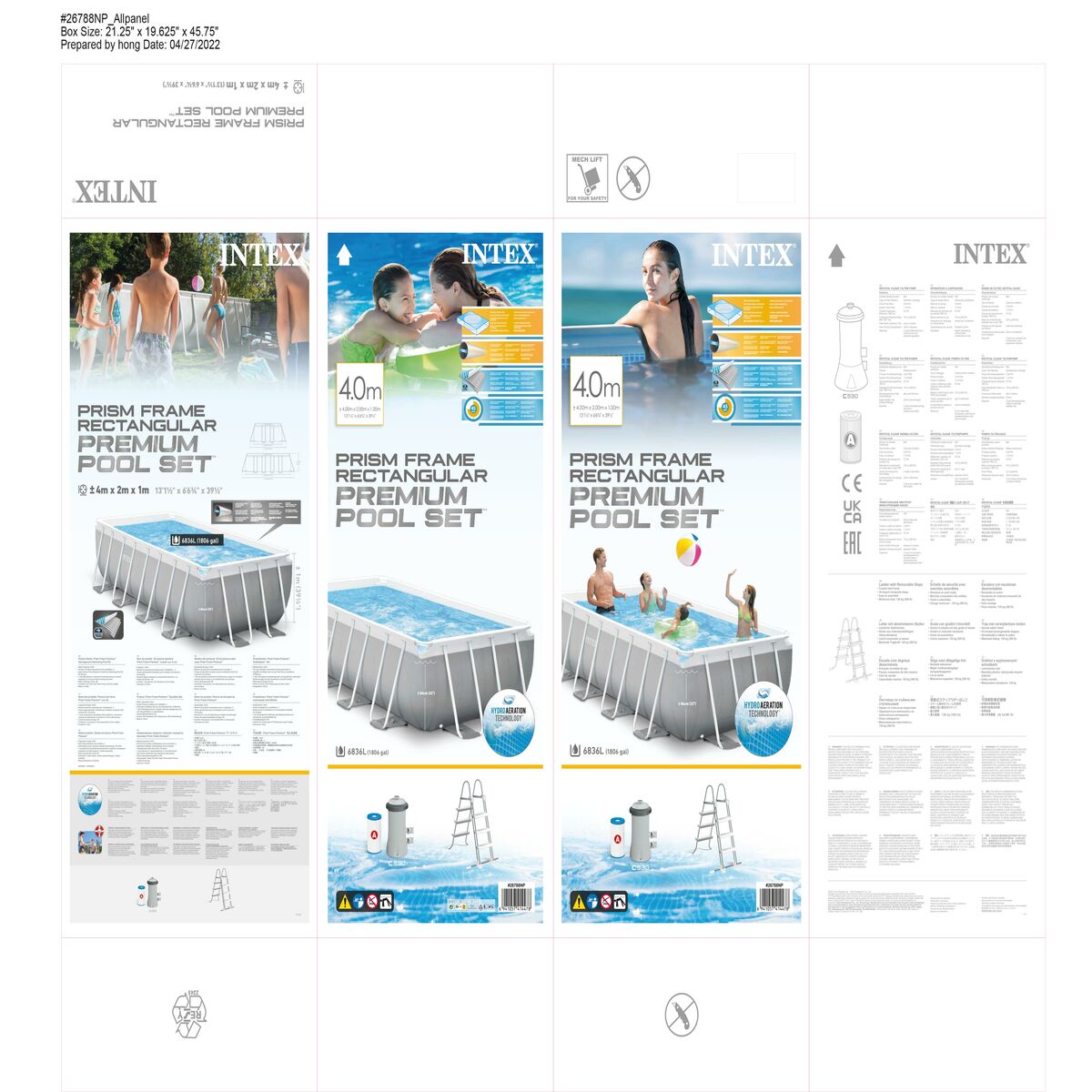 Piscine Démontable Intex 26788NP 400 x 200 x 100 cm