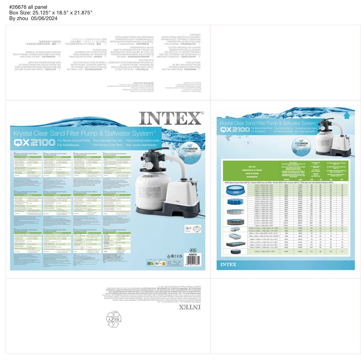 Épurateur de Piscine Intex Filter Pump 32000 L
