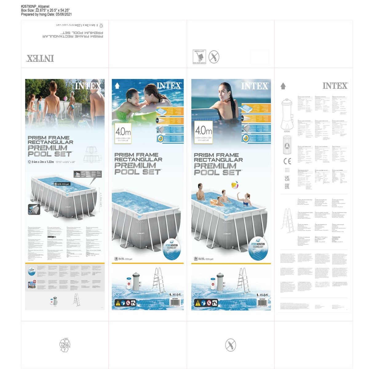 Piscine Démontable Intex 8.418 l Rectangulaire 400 x 200 x 122 cm