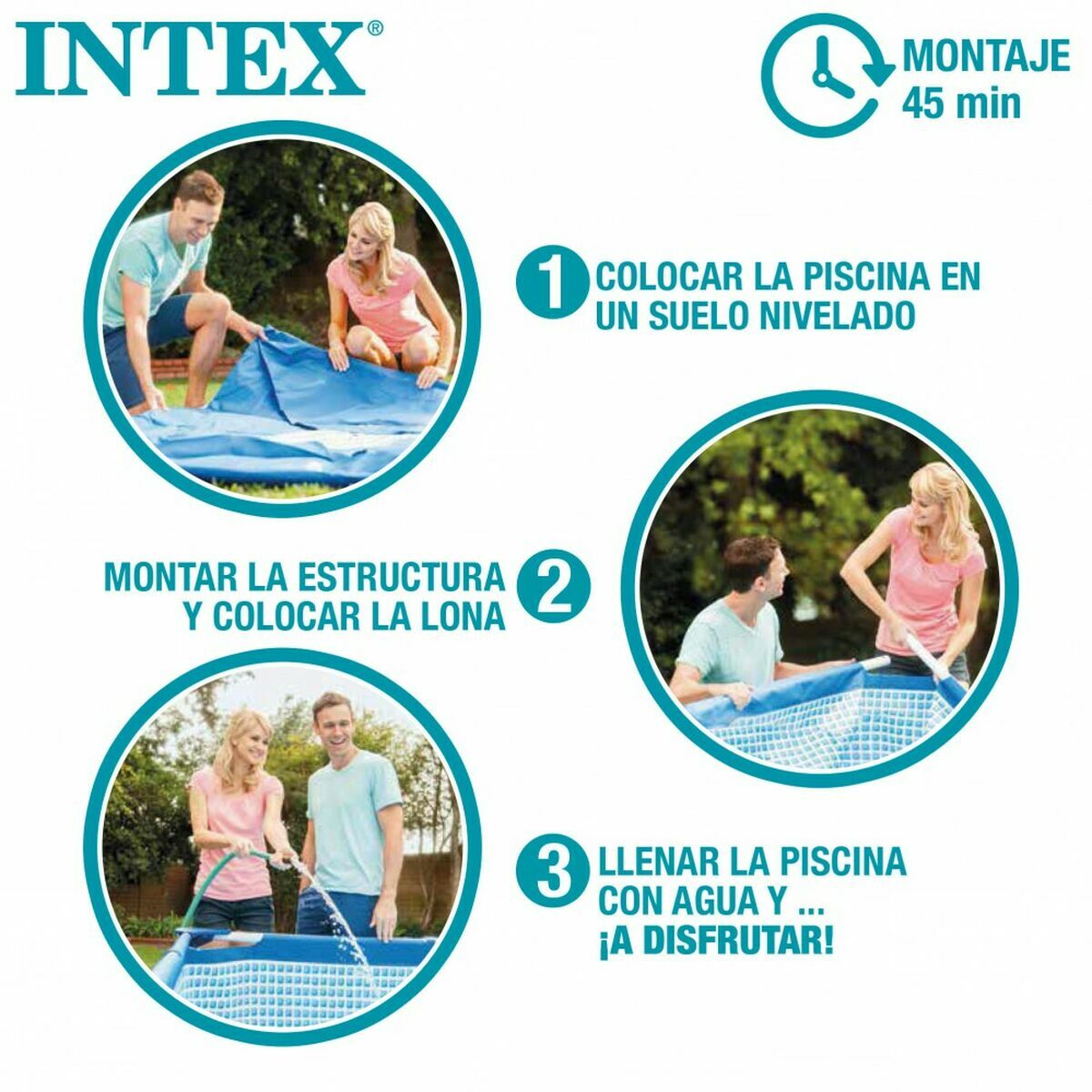 Piscine Démontable Intex 8.418 l Rectangulaire 400 x 200 x 122 cm