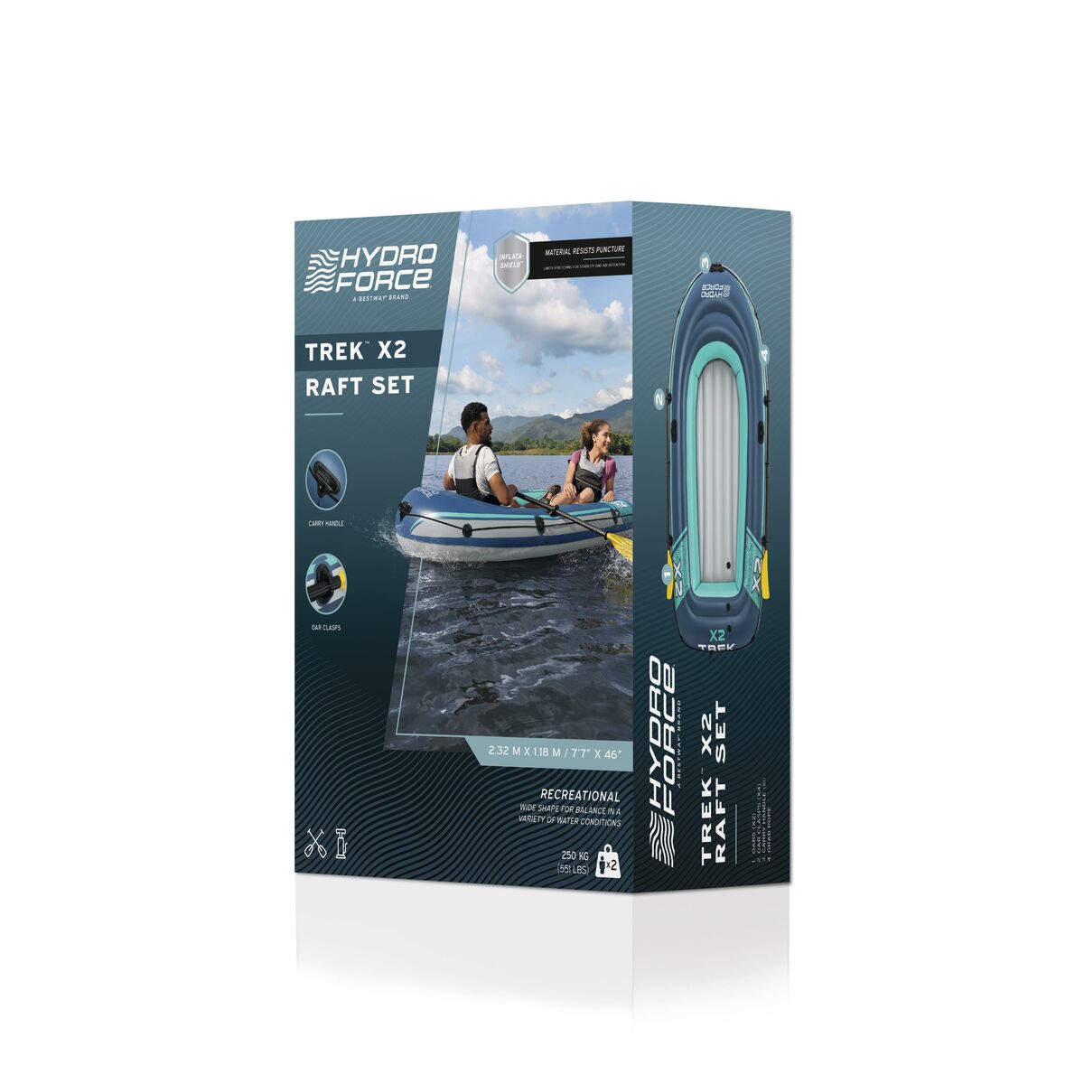 Bestway Barca Set Trek X2 232x118 cm Loisir 61153