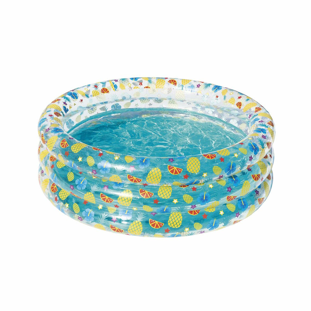 Bestway Piscine Gonflable 3 Anneaux Transparent Tropical 150x53 cm +6 Ans Jardin 51045