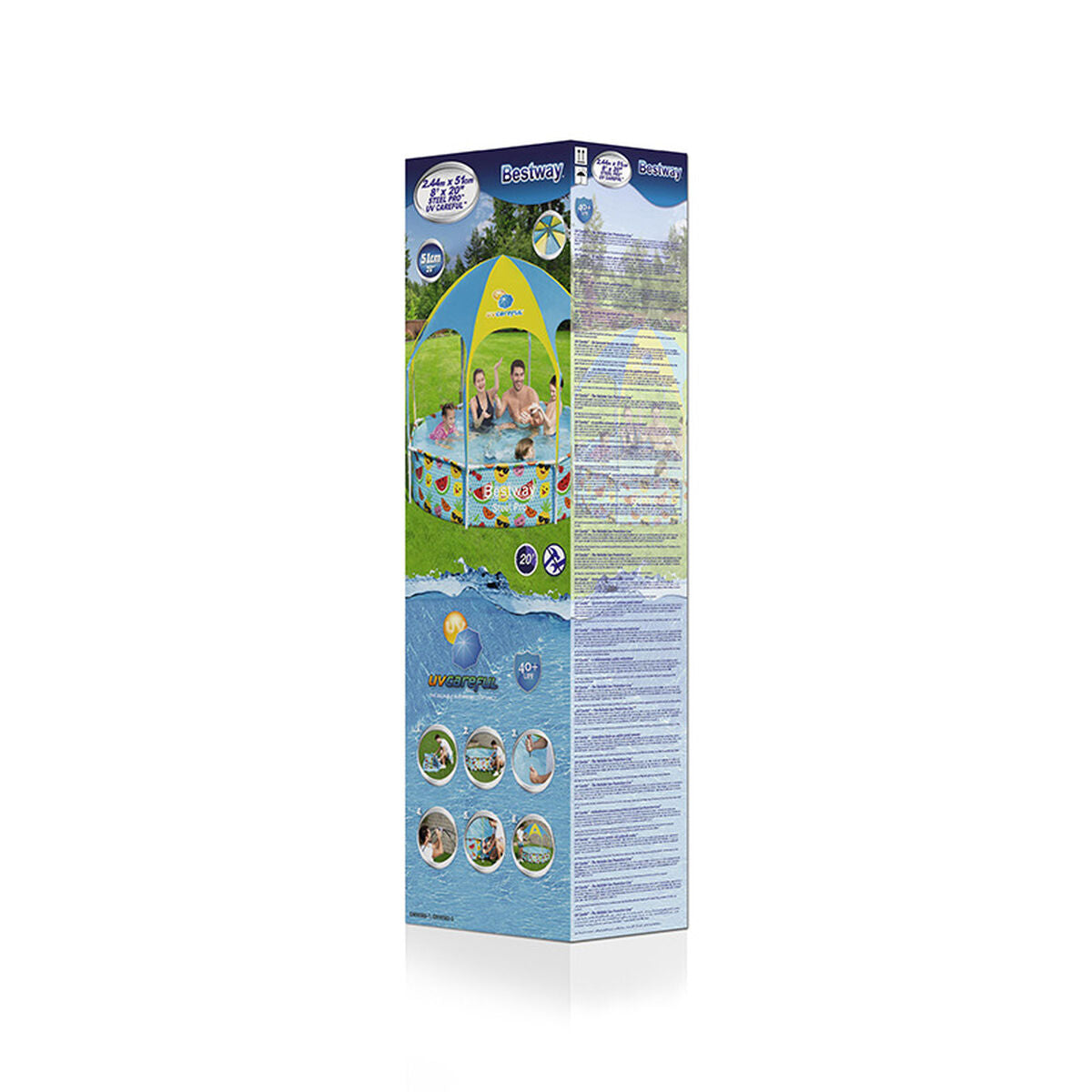 Piscine Démontable Bestway 244 x 51 cm 244 x 244 x 51 cm