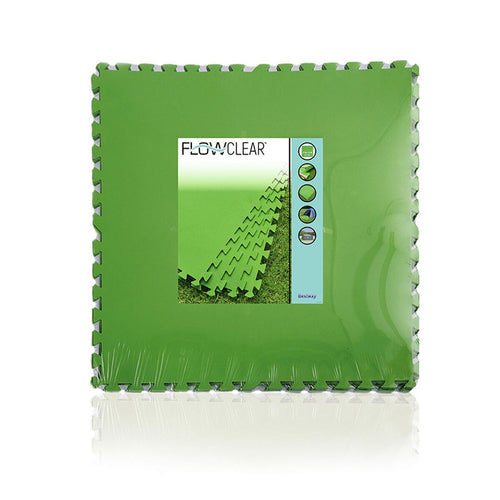 Bestway Sol de Piscine en Mousse Vert 9 Pièces 78x78 cm Jardin 58636