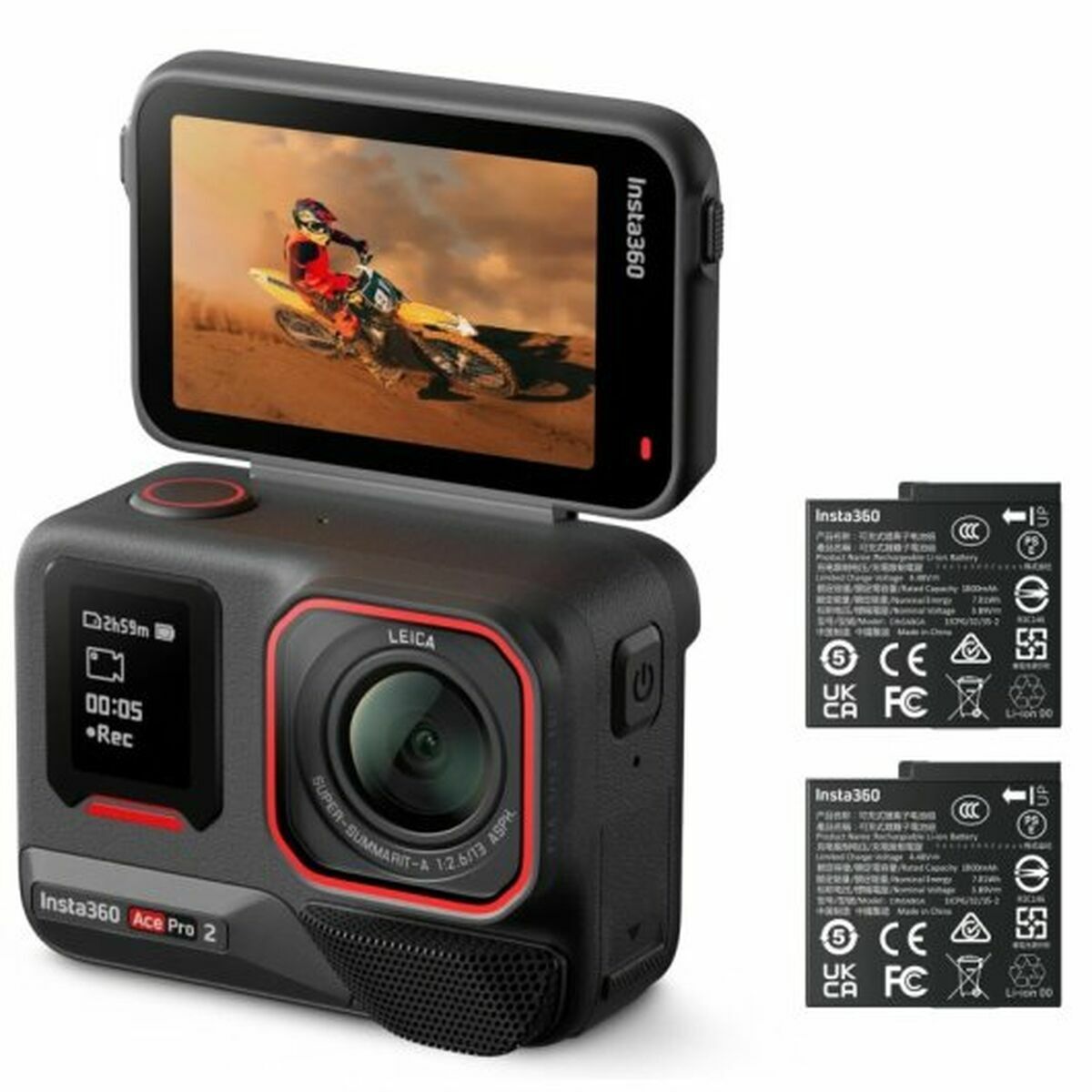Caméra de sport Insta360 Ace Pro 2 Noir noir 2,5"