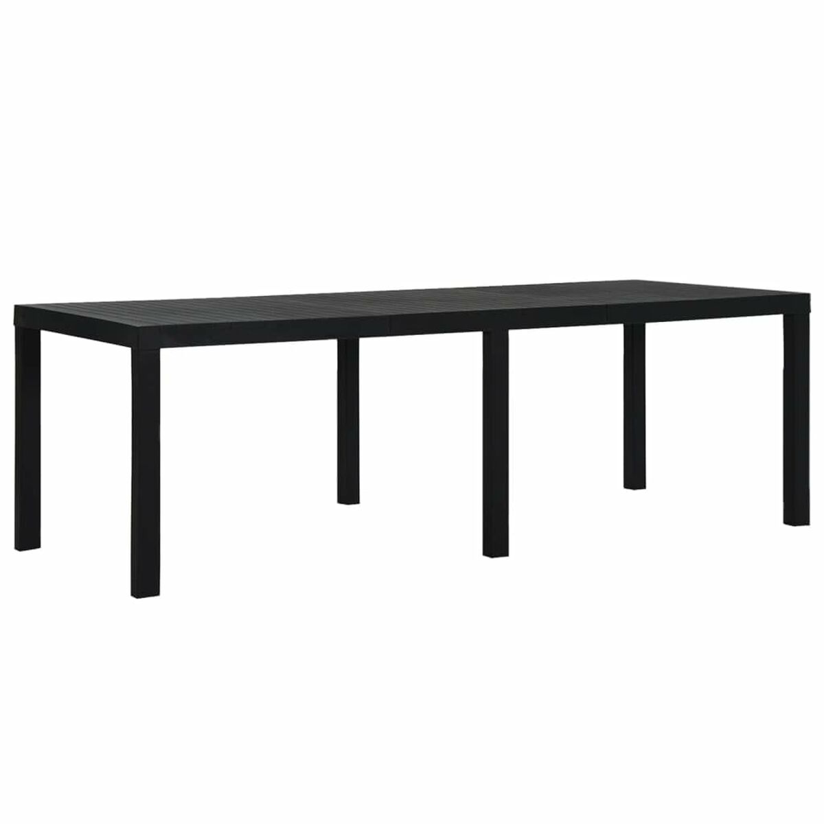 Table de Salle à Manger IPAE Progarden Indo ind012an Extensible Anthracite 220 x 90 x 72 cm