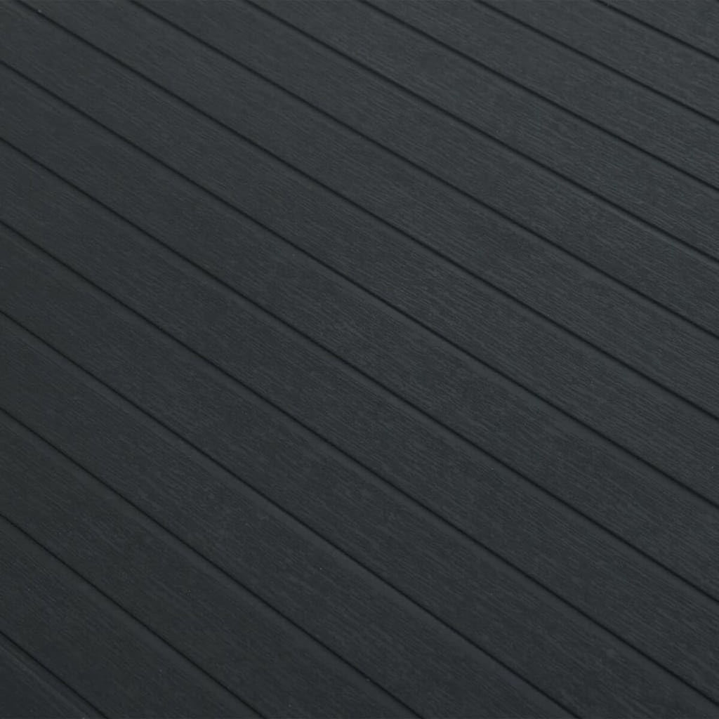 Table de Salle à Manger IPAE Progarden Indo ind012an Extensible Anthracite 220 x 90 x 72 cm