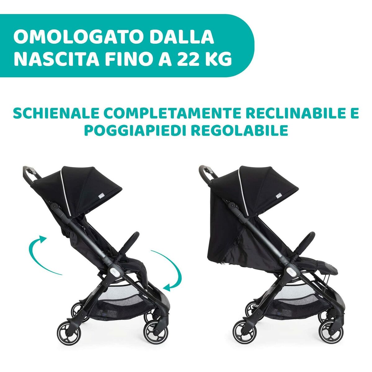 Poussette pour bébé Chicco Noir