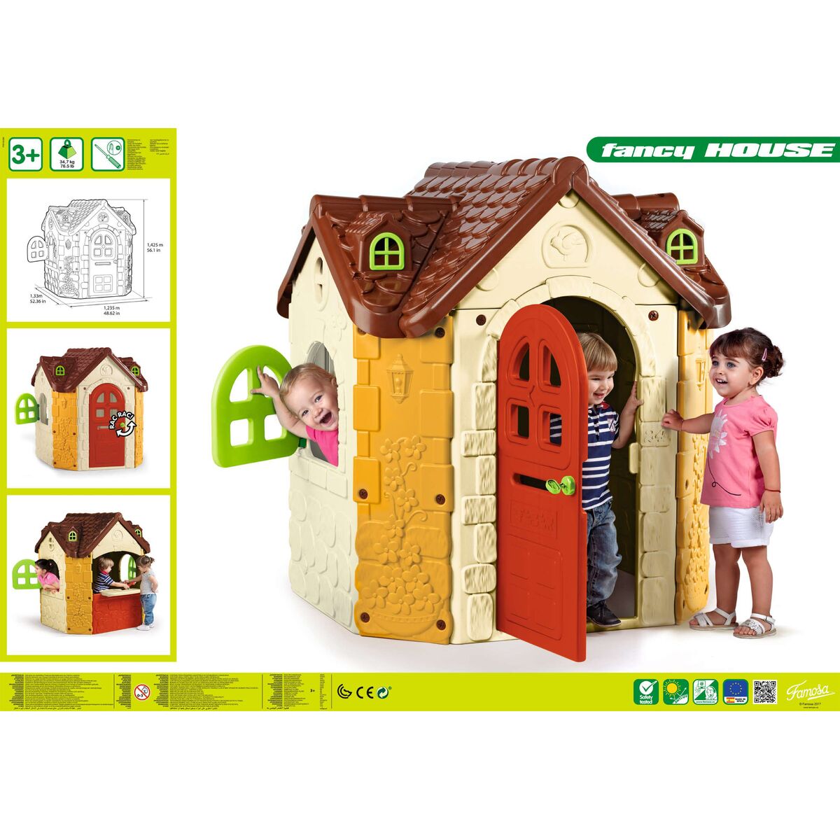Maison de jeux pour enfants Feber Fancy House (133 x 123,5 x 142,5 cm)