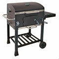 Barbecue à Charbon avec Couvercle et Roulettes Aktive 102 x 65 x 104 cm