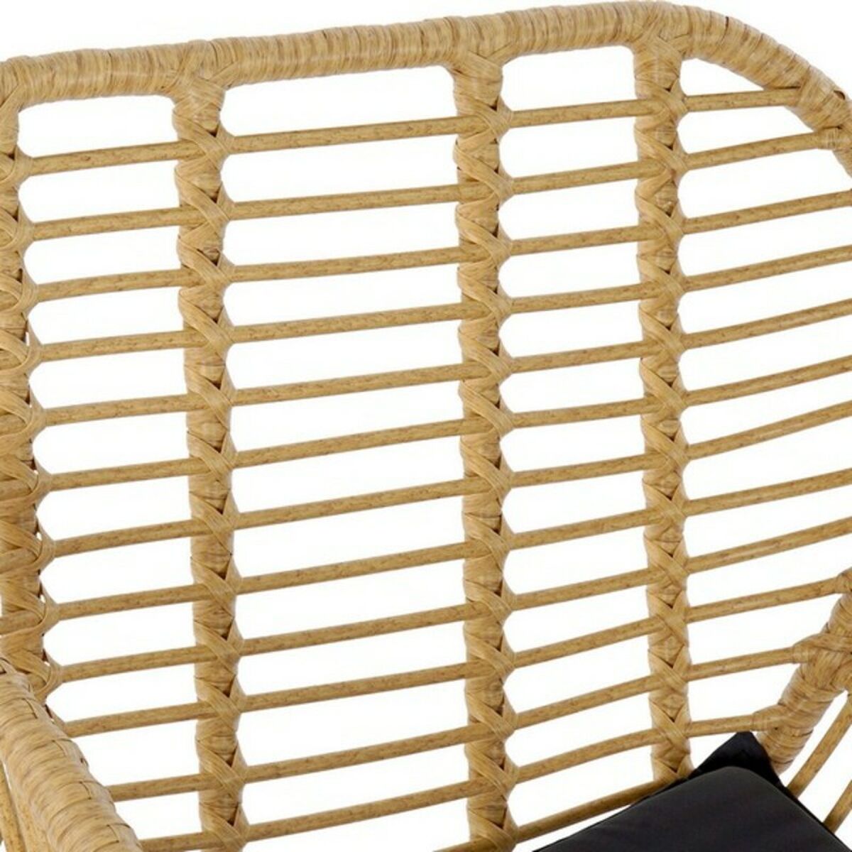Ensemble Table + 2 Chaises DKD Home Decor Noir Naturel Marron Clair 56 x 57,5 x 82 cm