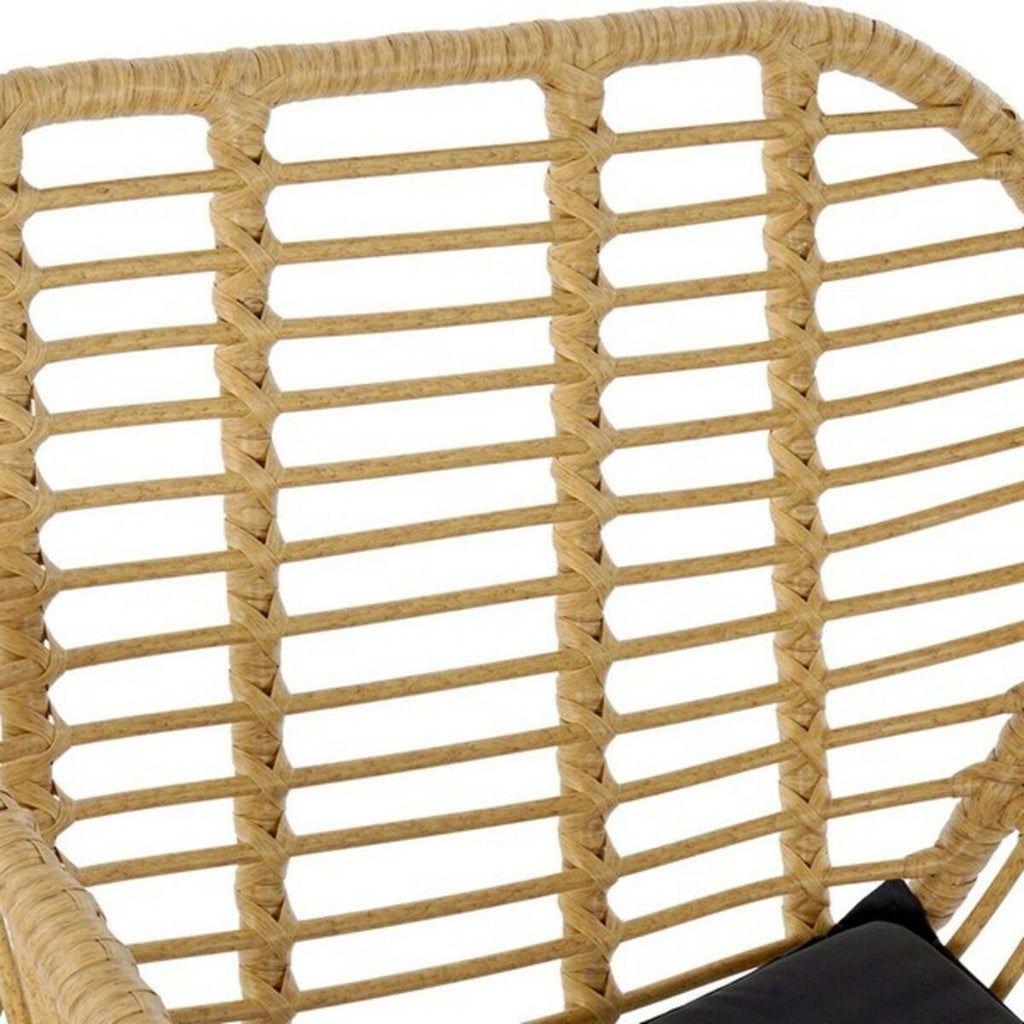 Ensemble Table + 2 Chaises DKD Home Decor Noir Naturel Marron Clair 56 x 57,5 x 82 cm