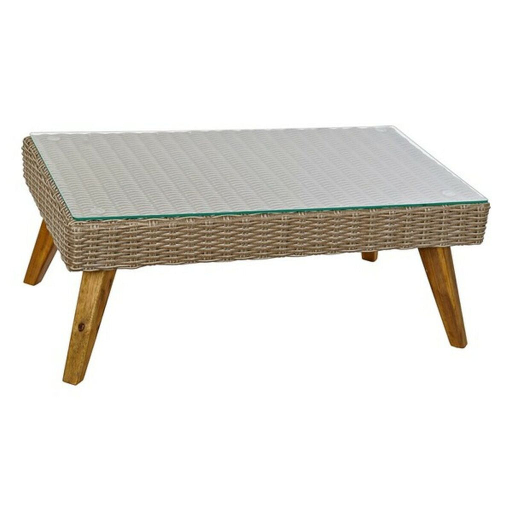 Ensemble Table avec 3 Sièges DKD Home Decor MB-166666 Beige Gris 137 x 66 x 70,5 cm 137 x 66 x 73 cm (4 Pièces)