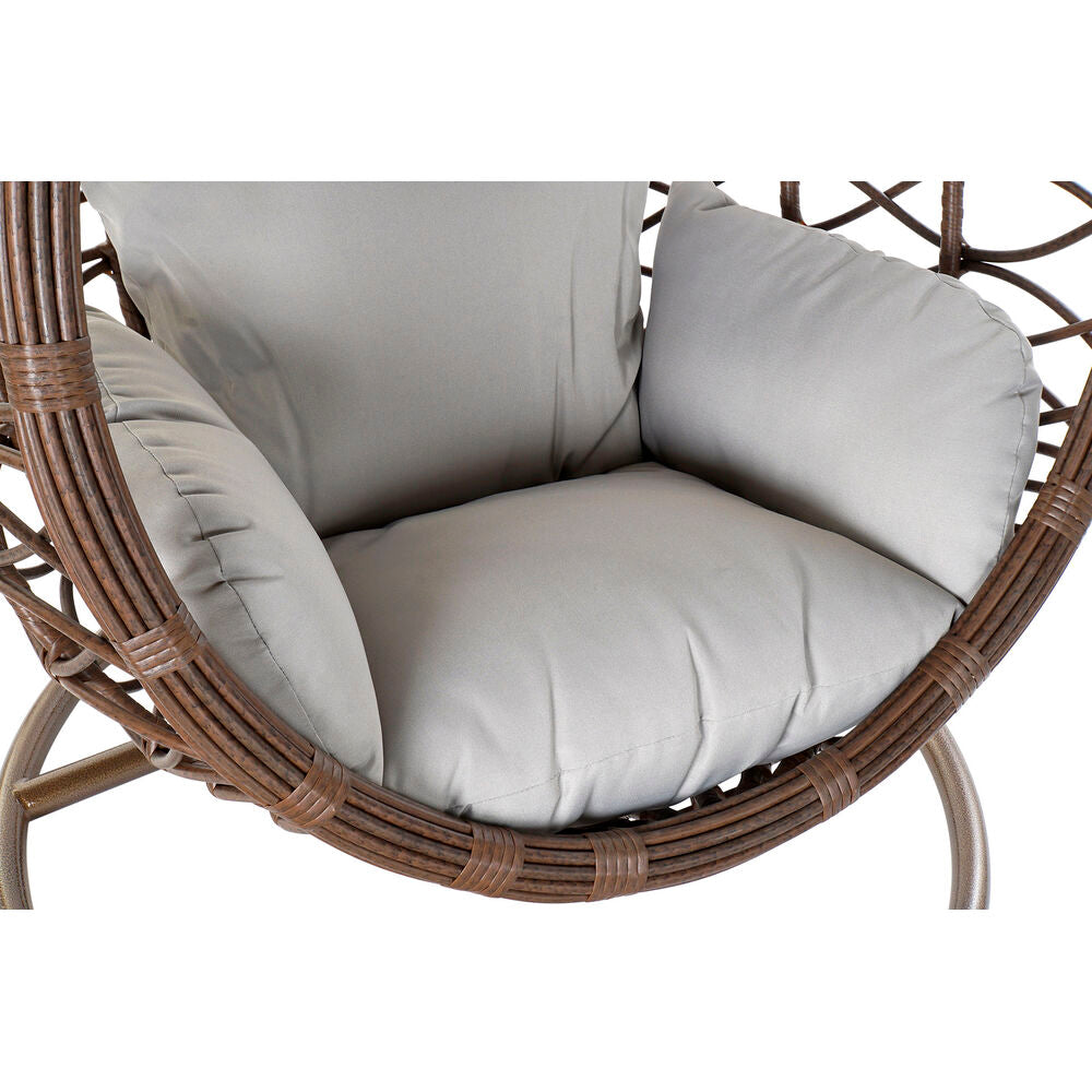 Fauteuil de jardin suspendu DKD Home Decor Marron Gris Multicouleur Brun foncé Aluminium rotin synthétique 100 x 78 x 120 cm 100