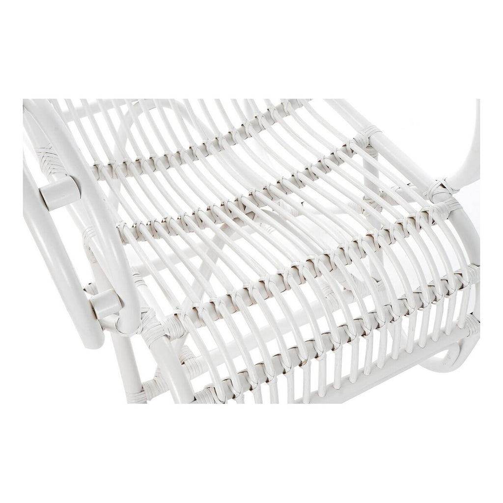 Fauteuil à Bascule DKD Home Decor Blanc 75 x 85 x 85 cm