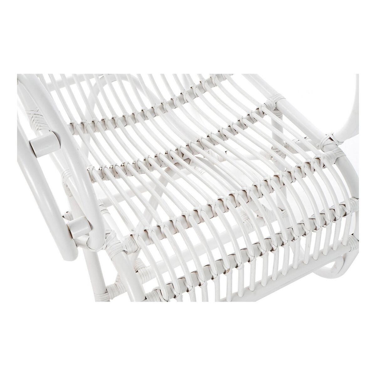 Fauteuil à Bascule DKD Home Decor Blanc 75 x 85 x 85 cm