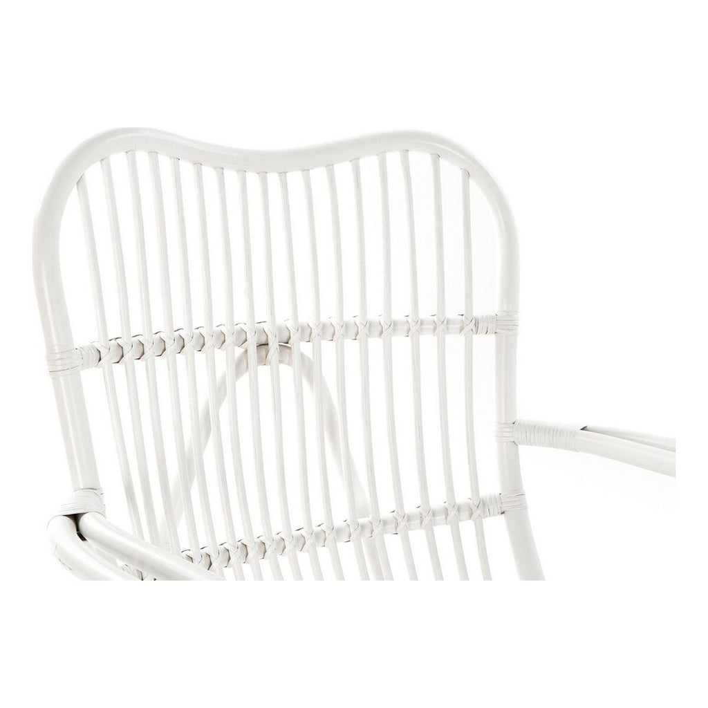 Fauteuil à Bascule DKD Home Decor Blanc 75 x 85 x 85 cm