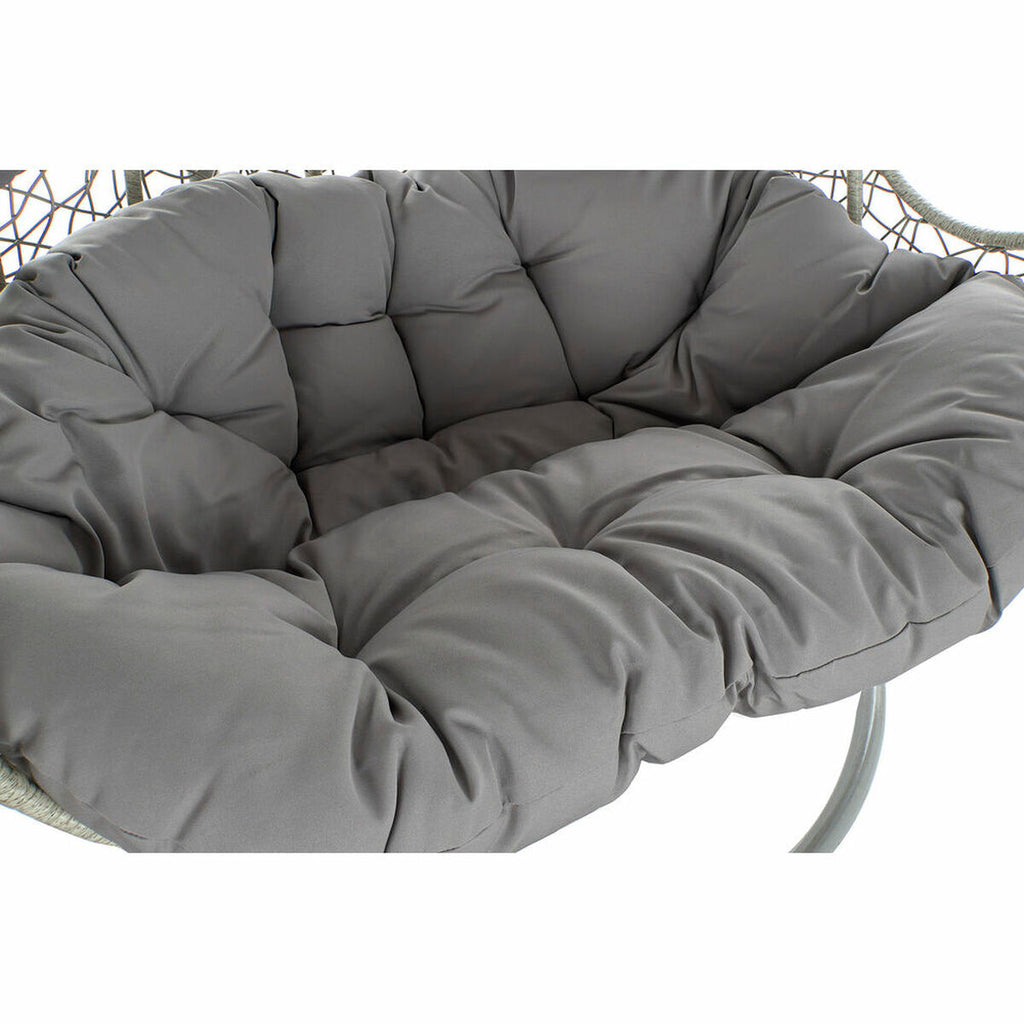 Fauteuil de jardin suspendu DKD Home Decor 133 x 80 x 110 cm Gris rotin synthétique Aluminium