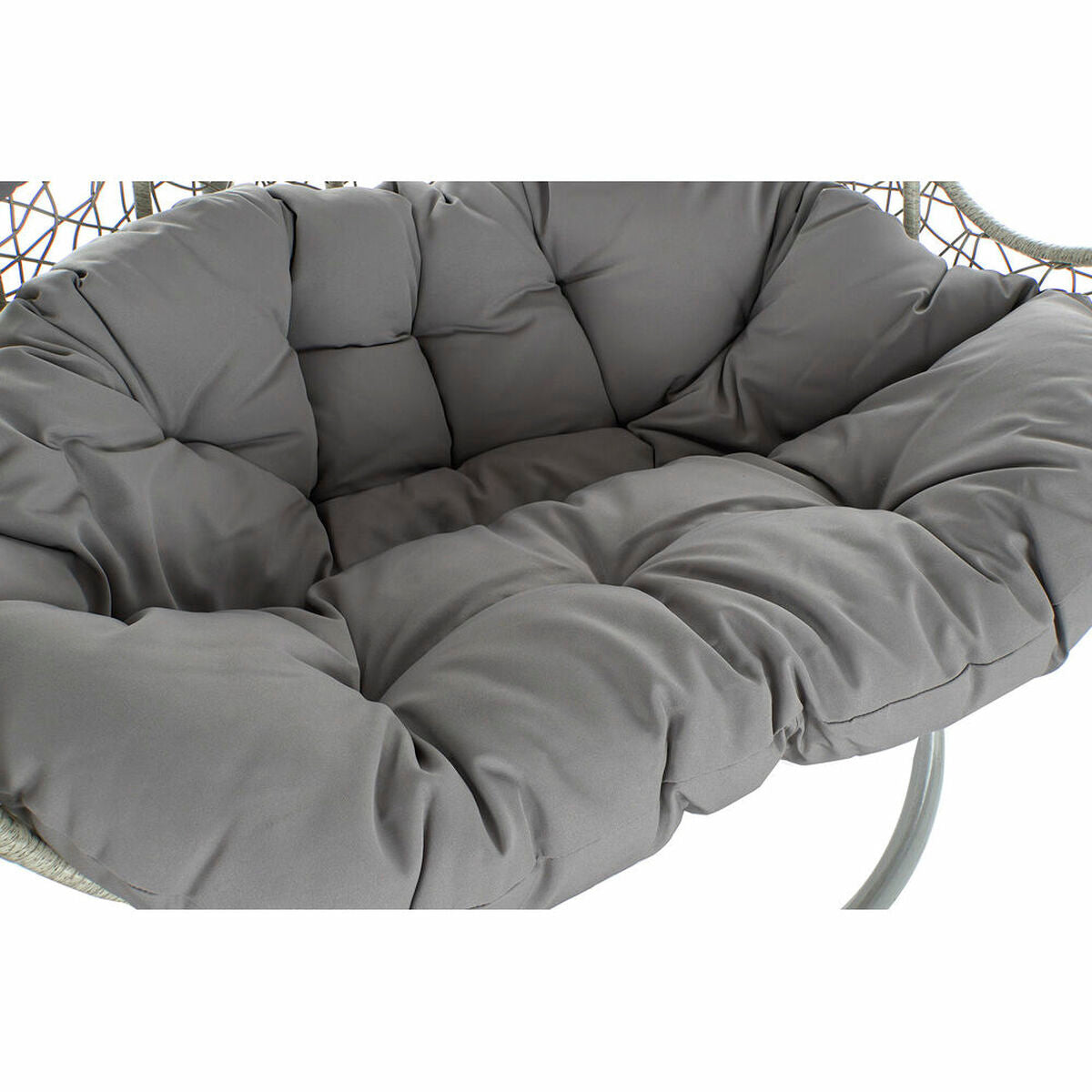 Fauteuil de jardin suspendu DKD Home Decor 133 x 80 x 110 cm Gris rotin synthétique Aluminium