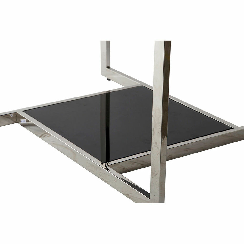 Table Basse DKD Home Decor Noir Argenté Verre Acier Plastique 100 x 100 x 45 cm