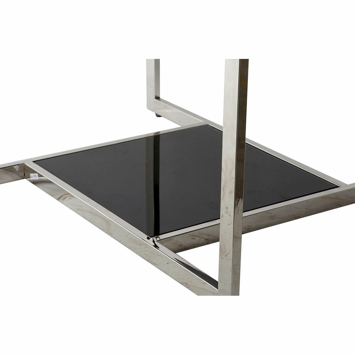 Table Basse DKD Home Decor Noir Argenté Verre Acier Plastique 100 x 100 x 45 cm