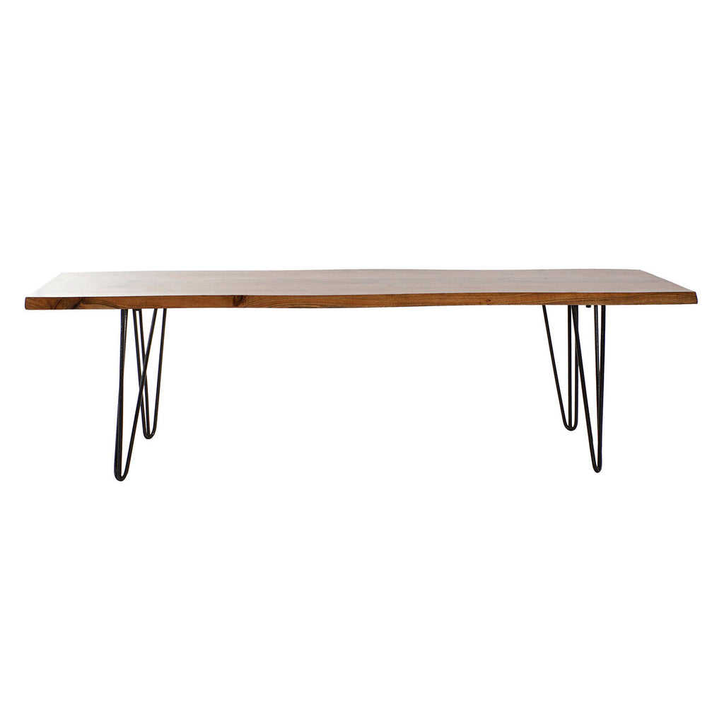 Banc DKD Home Decor 160 x 46 x 46 cm Naturel Noir Marron Clair Alpino