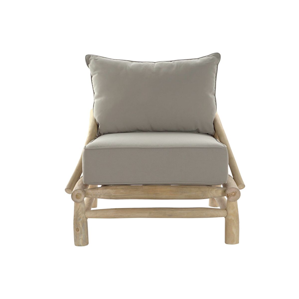 Chaise de jardin DKD Home Decor Naturel Gris clair 82 x 80 x 73 cm