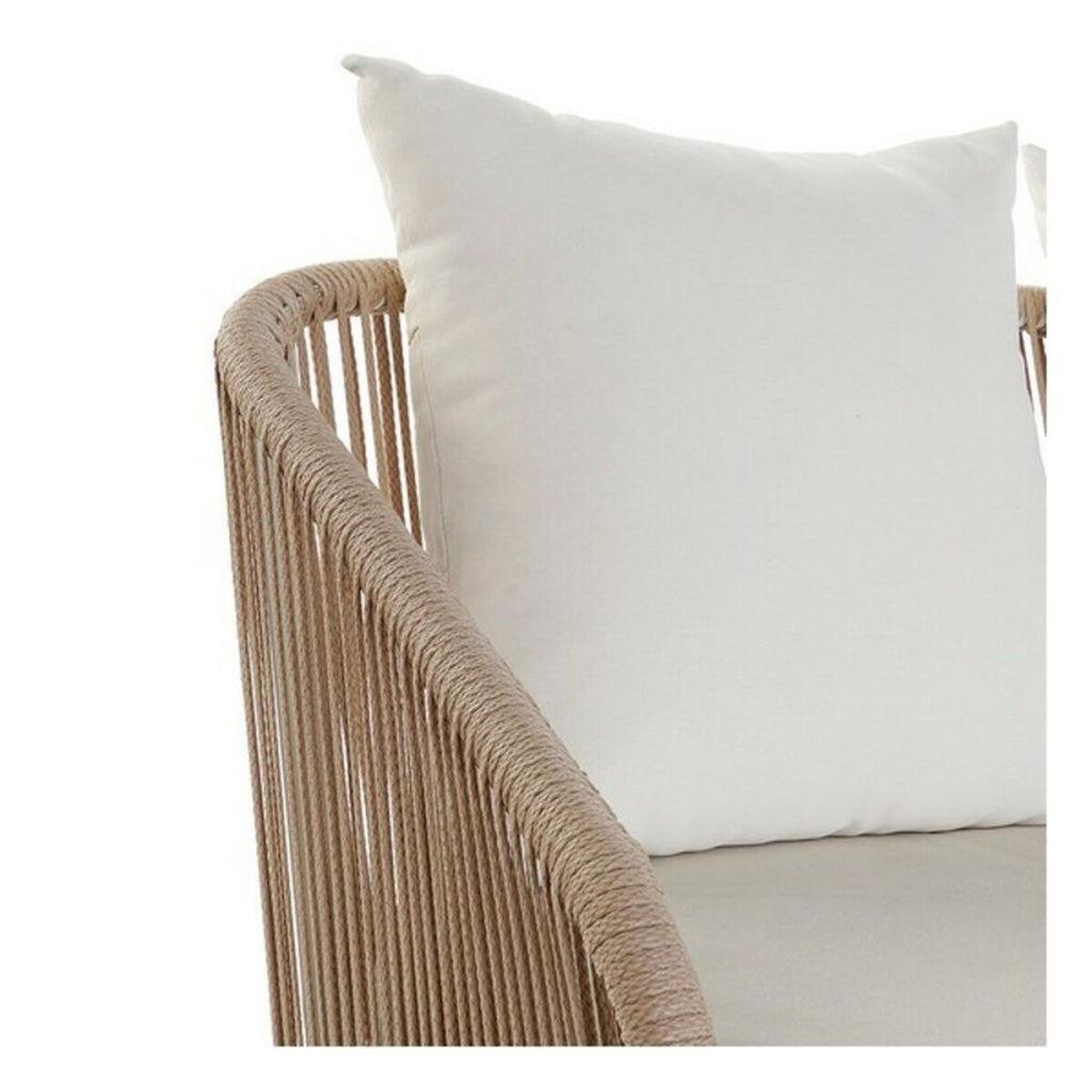 Canapé de jardin DKD Home Decor MB-179038 Blanc Beige 151,5 x 72 x 70 cm Jardin