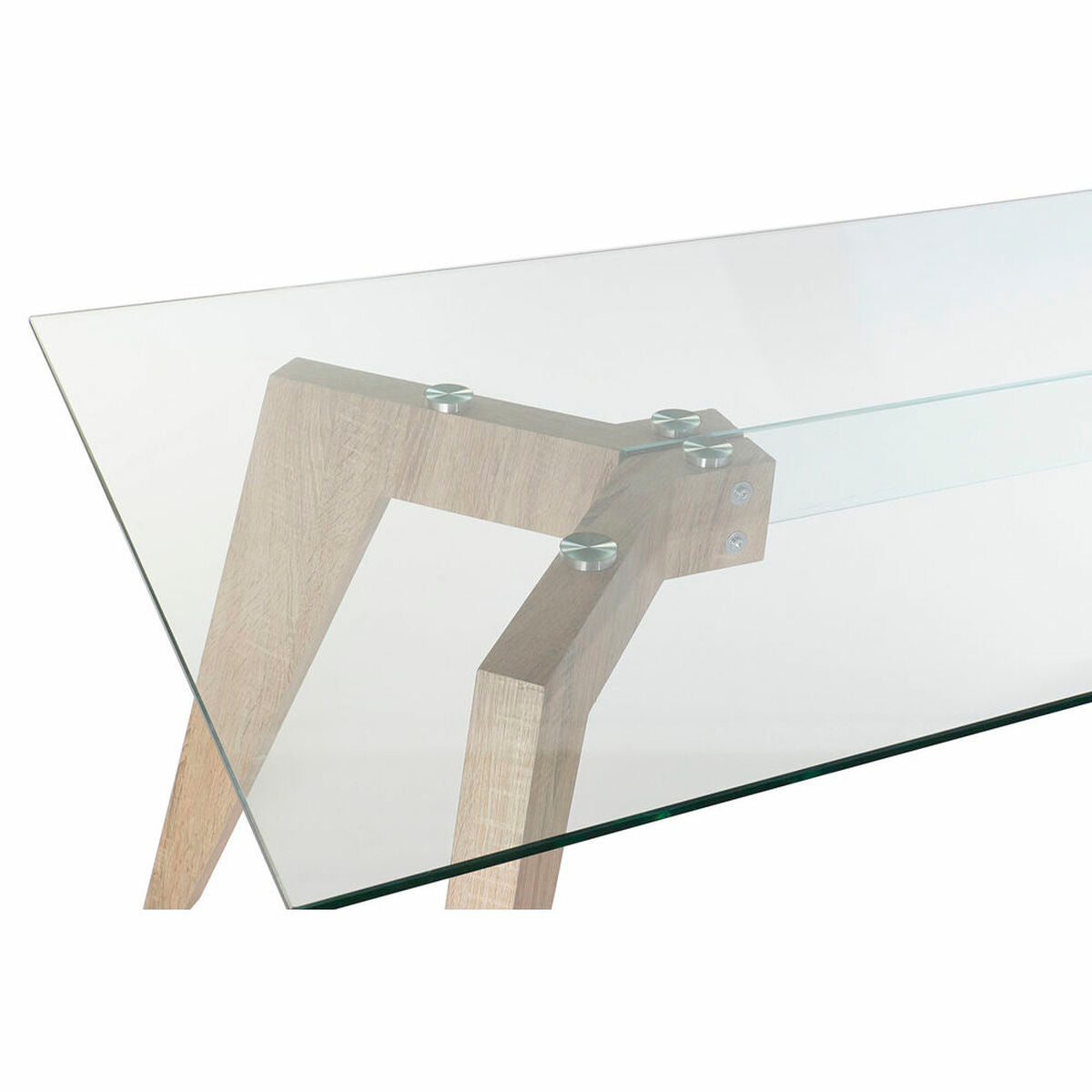 Table de Salle à Manger DKD Home Decor Verre Bois MDF 160 x 90 x 75 cm