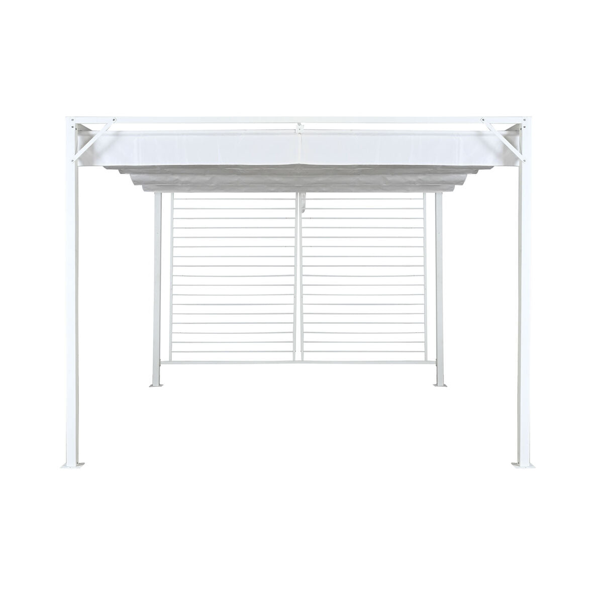 Pergola DKD Home Decor Blanc 296 x 296 x 225 cm Acier