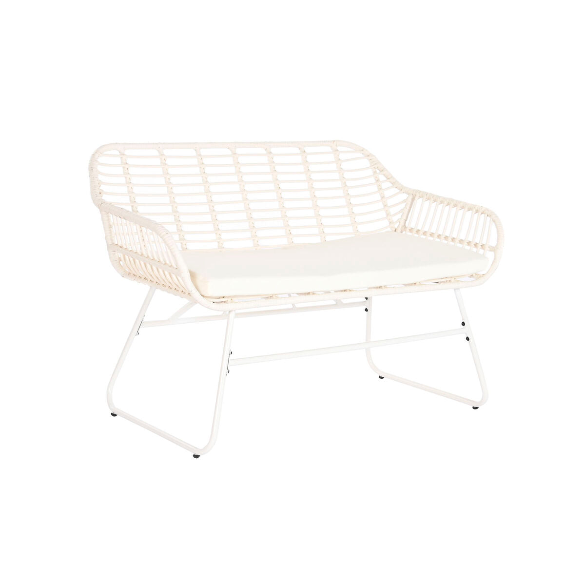 Meubles de jardin DKD Home Decor Blanc 124 x 74 x 84 cm (4 Pièces)