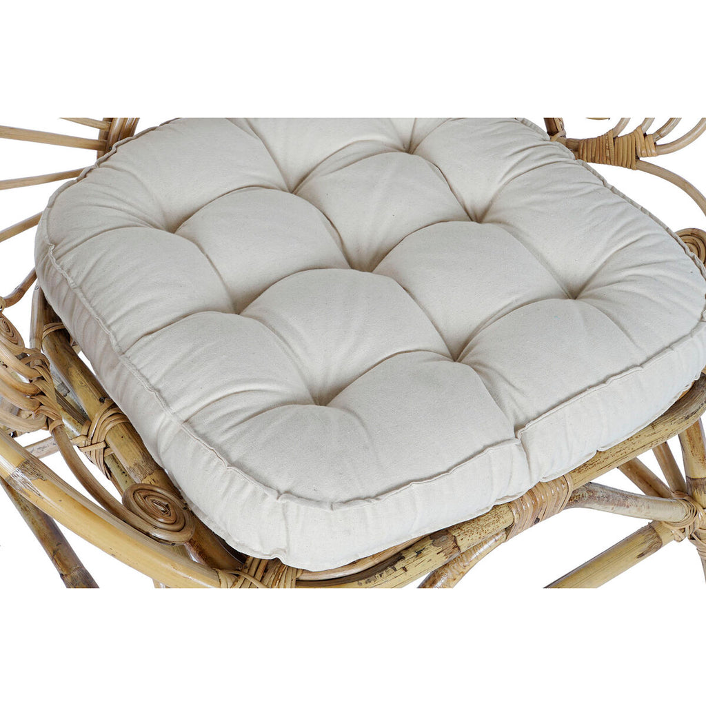 Chaise de jardin DKD Home Decor Blanc Marron 75 x 50 x 90 cm 80 x 66 x 89 cm 84 x 70 x 90 cm